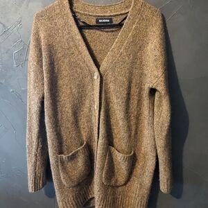 NAADAM Speckled Brown Cashmere Cardigan